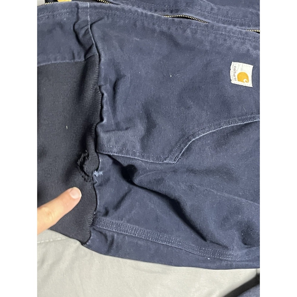 Vintage Carhartt‎ J131 DNY Dark Navy Hooded Jacket Sz XL Sylvester Polansky Seed - Picture 6 of 12